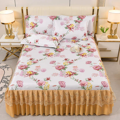 Jupes de lit douces en velours de luxe