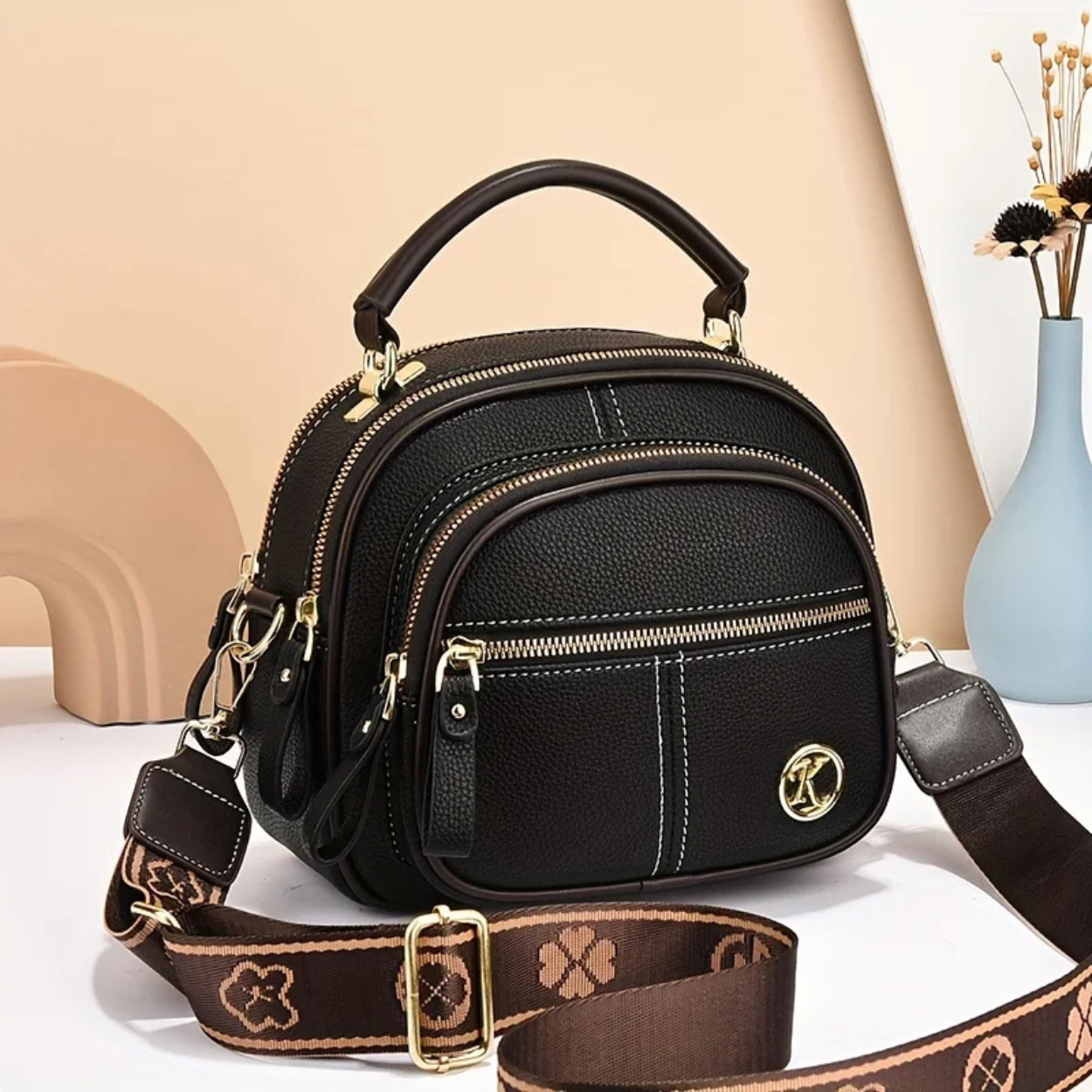 Sac à Main Femme Élégant en Cuir avec Bandoulière
