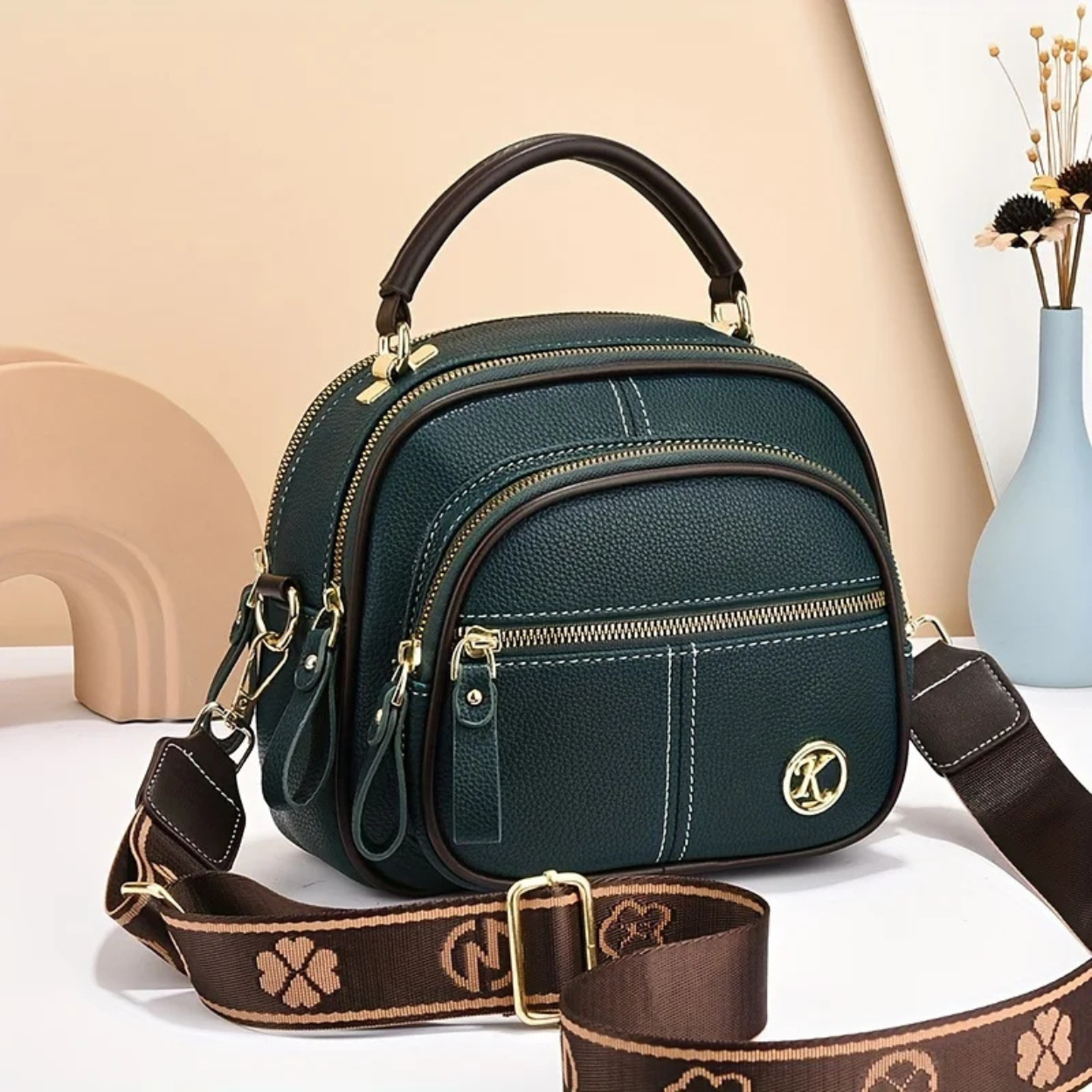Sac à Main Femme Élégant en Cuir avec Bandoulière