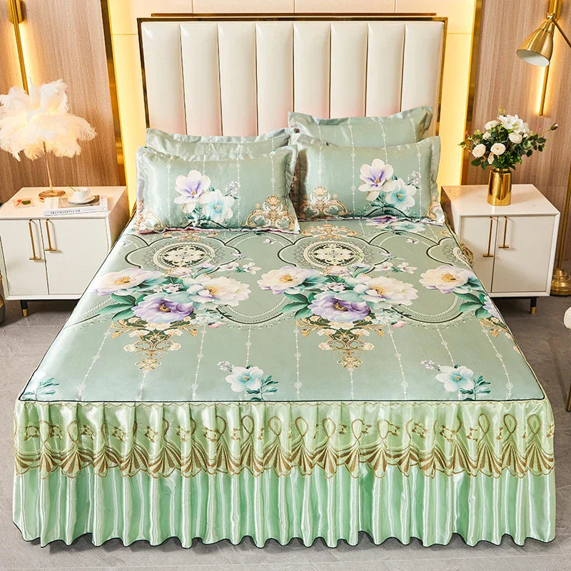 Jupes de lit douces en velours de luxe