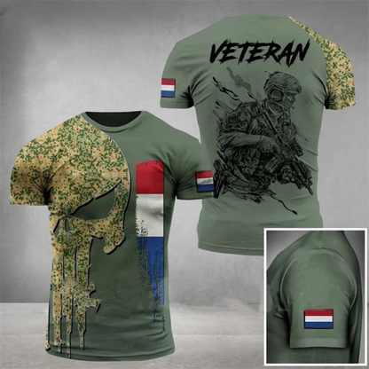 T-shirt Armée Style Militaire Camouflage pour Homme