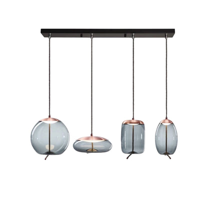 Lampe Suspendue en Chanvre Rose Or