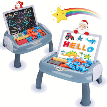 Tableau d'École Réversible Noir et Blanc avec Accessoires