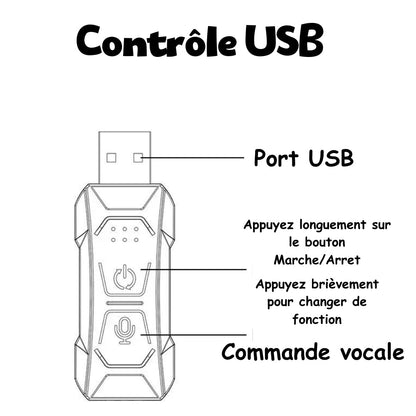Lampe LED Intérieur Voiture Design Élégant