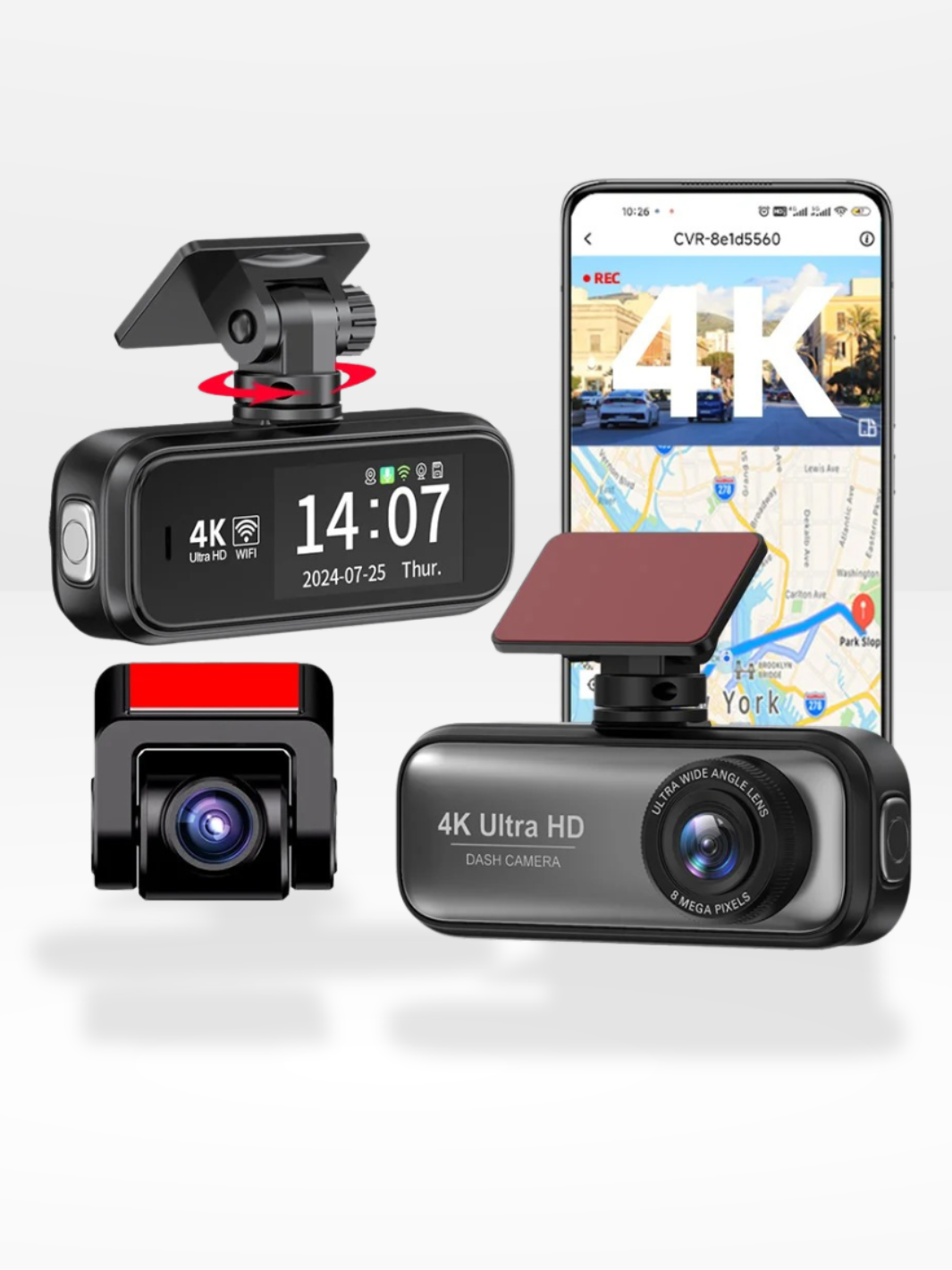 Caméra de Surveillance 4K Wi-Fi avec Enregistrement