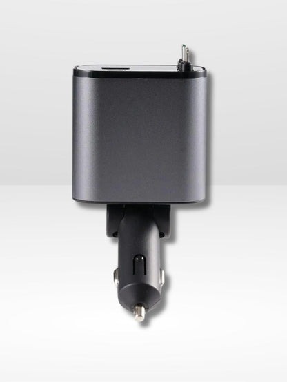 Chargeur Voiture 4 Ports Rapide et Rétractable