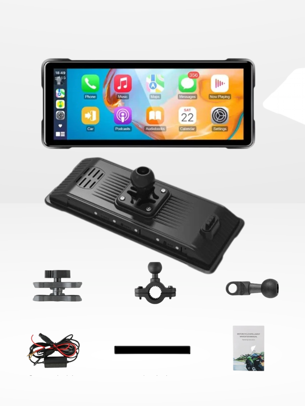 Écran GPS Moto Étanche et Universel pour Carplay