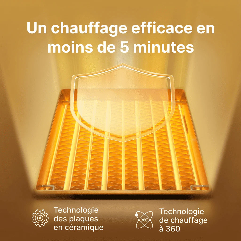 Marcherelle™ – Radiateur Électrique Portable 800W Basse Consommation