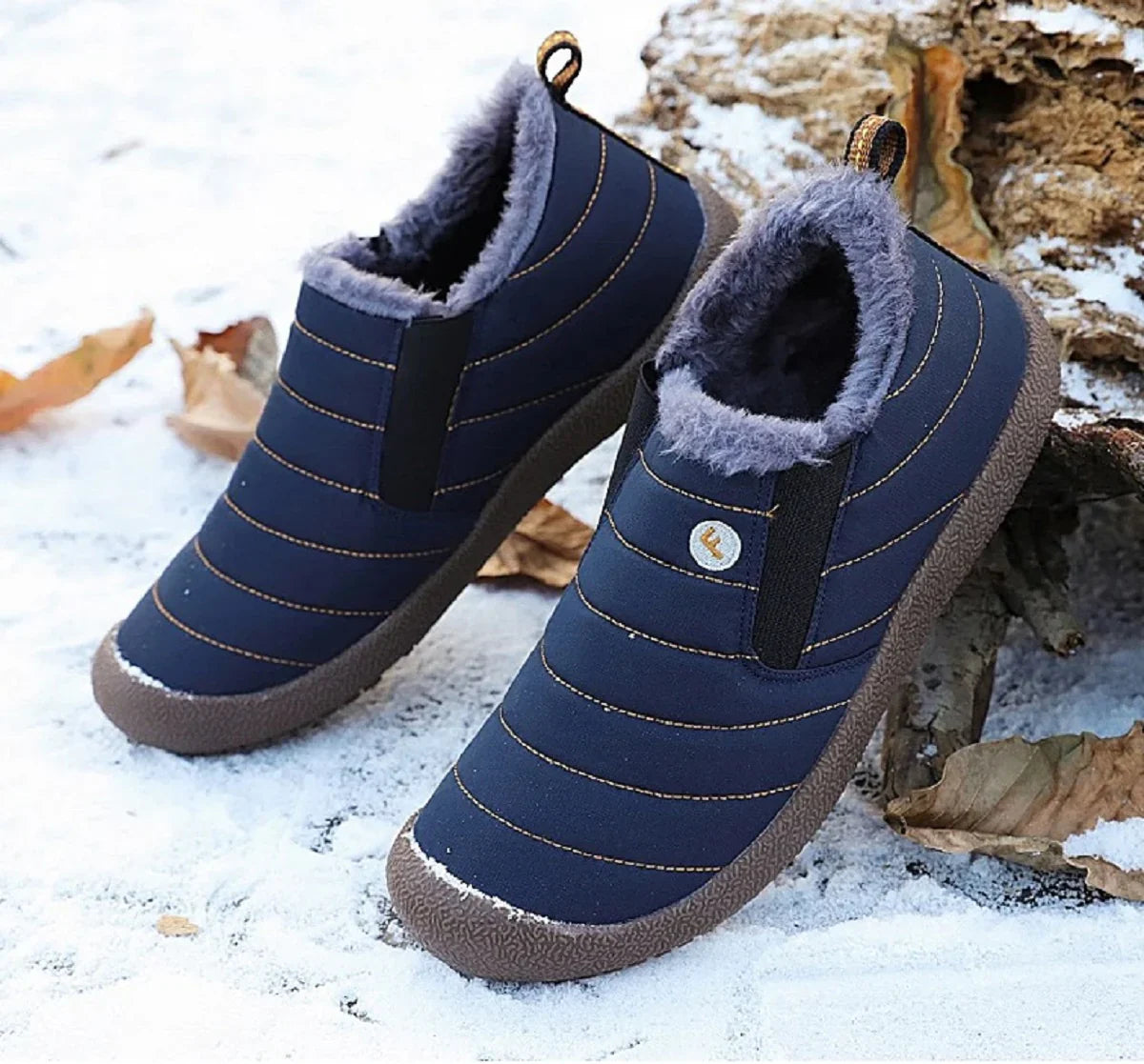 Chaussons Homme Hiver Polaires Doux et Chauds Antidérapants