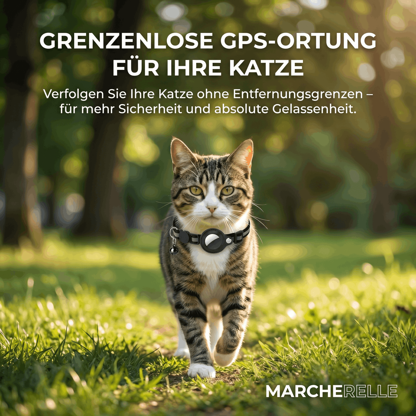 Macherelle™ – GPS Halsband Katze Kein Abonnement | Kompatibel mit iOS & Android