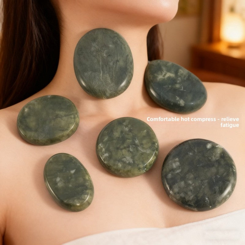 Pierres de Massage Chaudes en Pierre de Jade Naturelle