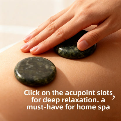 Pierres de Massage Chaudes en Pierre de Jade Naturelle