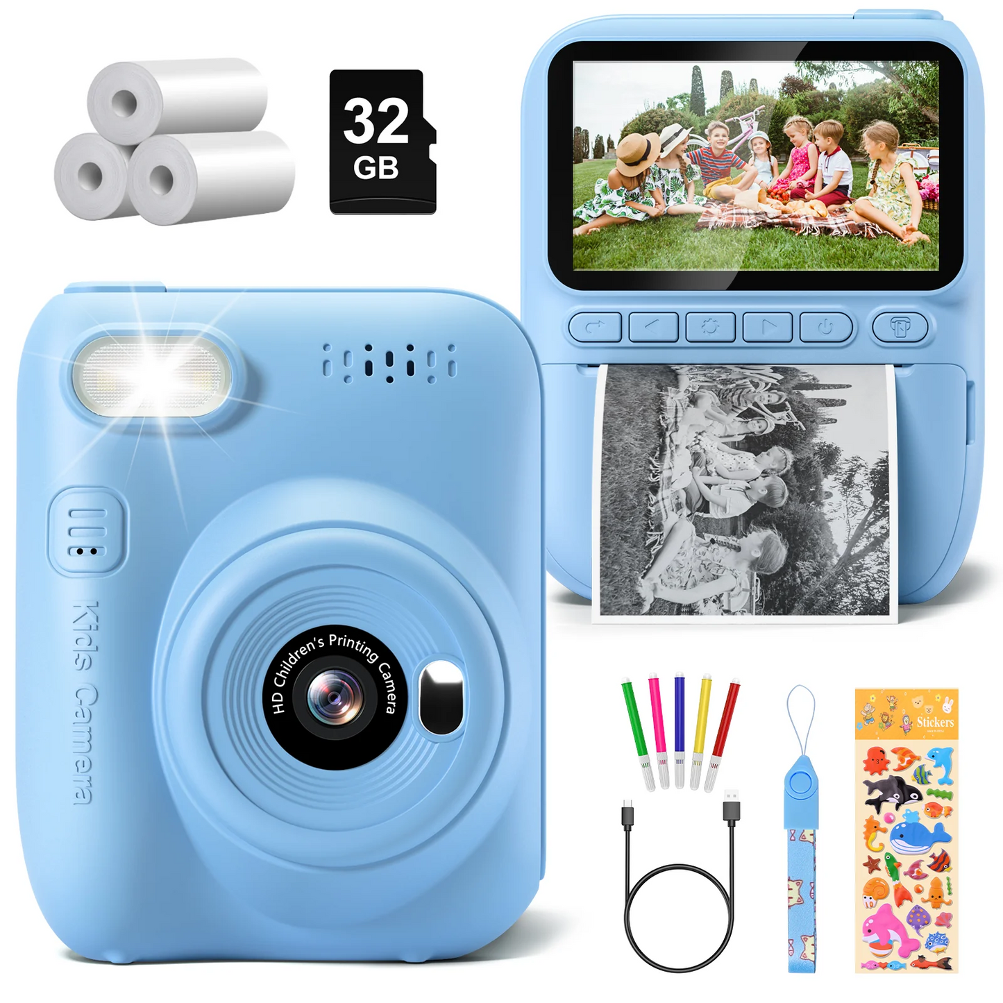 Marcherelle™ – Appareil Photo Enfant Instantané pour Créativité Ludique