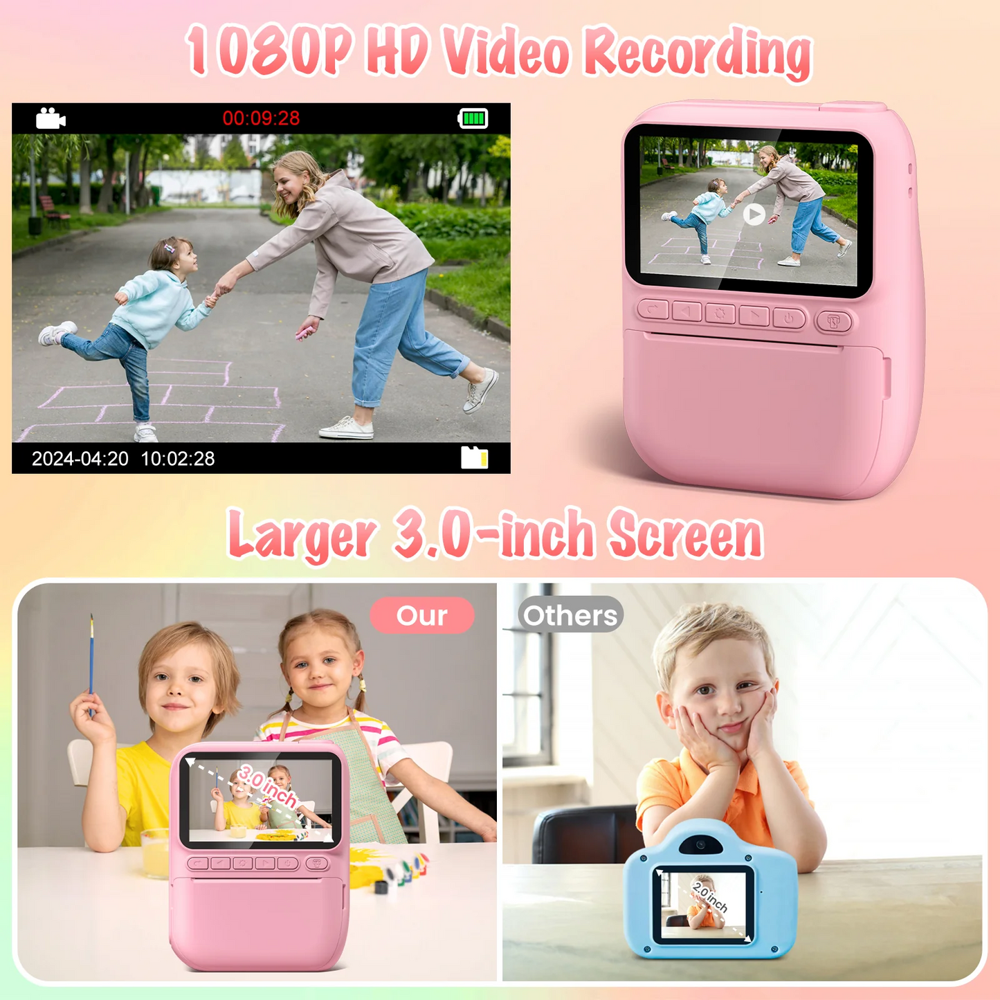 Marcherelle™ – Appareil Photo Enfant Instantané pour Créativité Ludique
