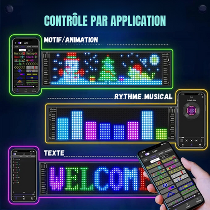 Panneau LED Auto Personnalisable et Réglable
