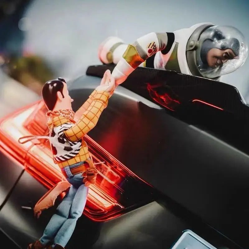 Jouet Peluche Disney Woody et Buzz à Accrocher pour Voiture