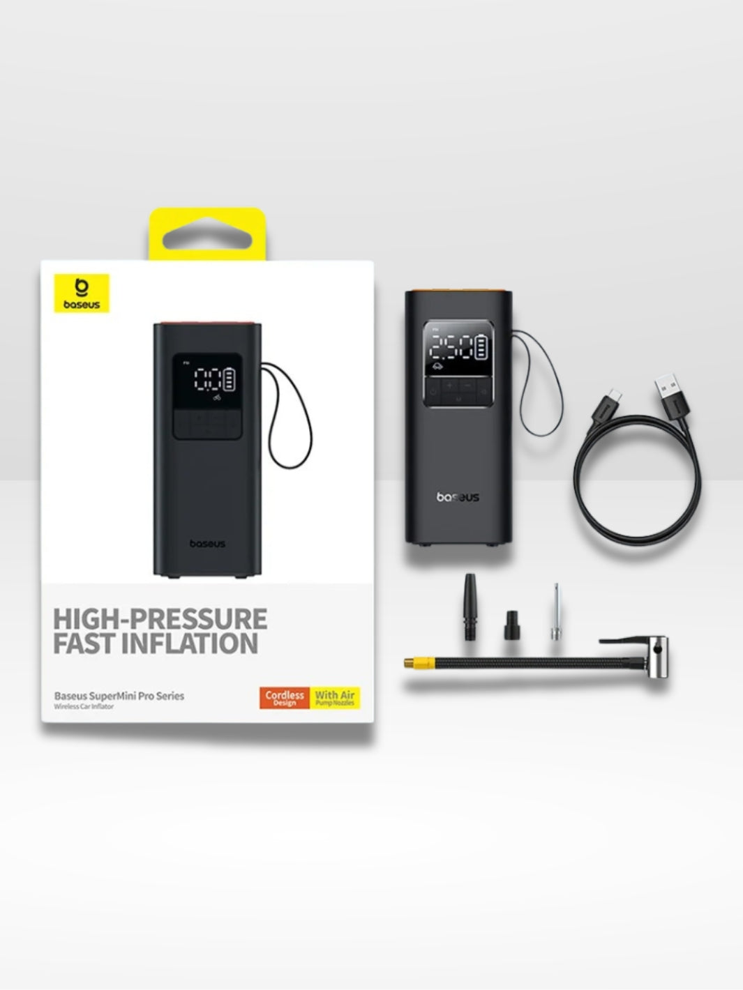 Gonfleur de Pneu Portable et Sans Fil pour Voiture