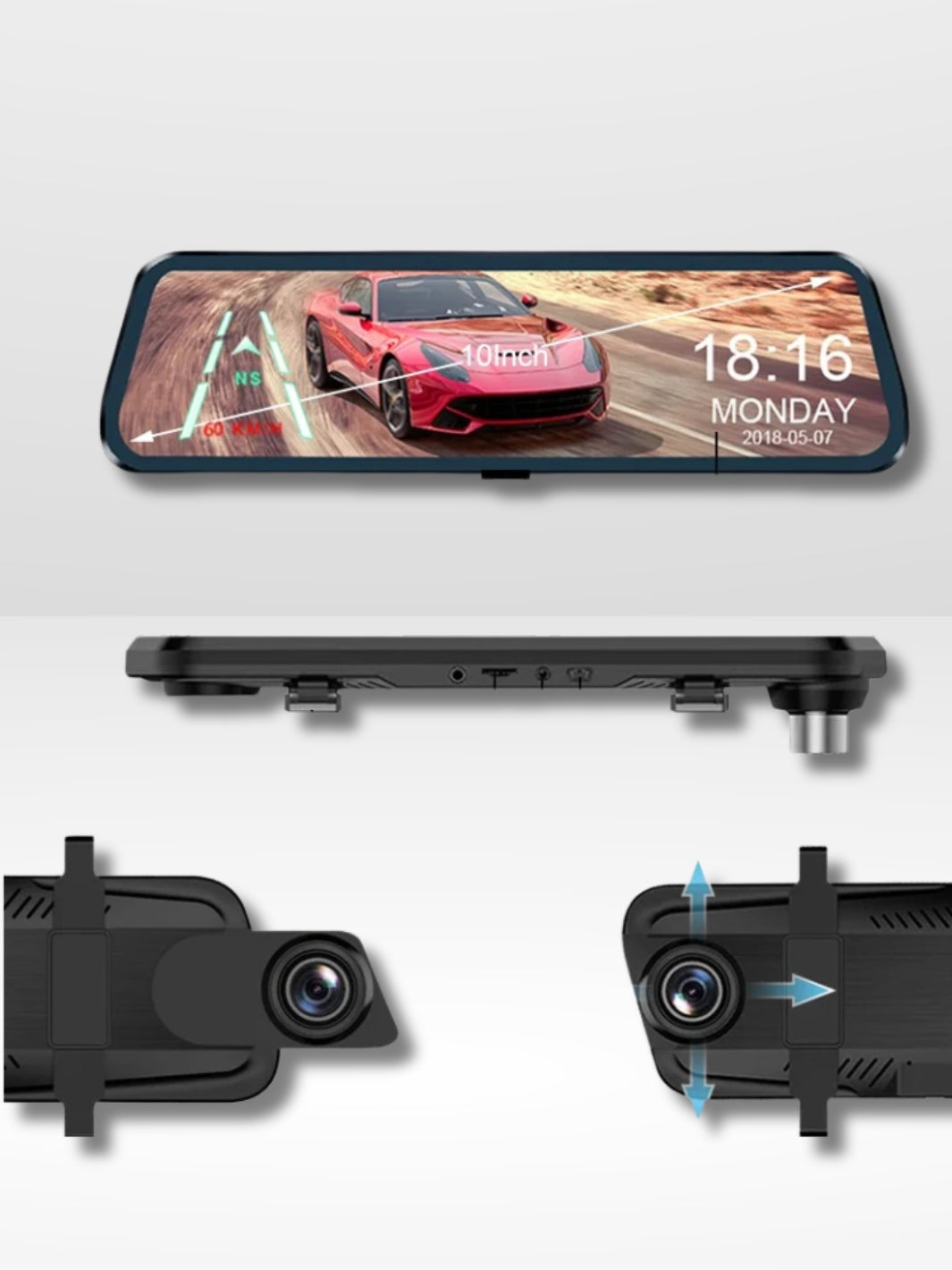 Caméra de recul Full HD pour voiture avec enregistrement vidéo