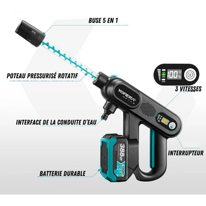 Nettoyeur Haute Pression Portable 220 Bars Puissant 5 en 1