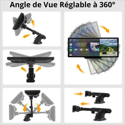 Écran de Navigation CarPlay avec Caméra de Recul Intégrée