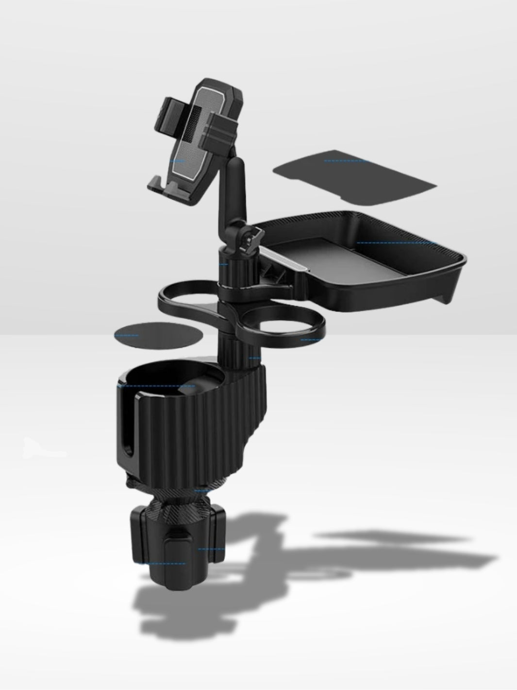 Support Téléphone Voiture avec Porte Gobelet Pratique