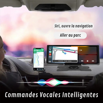 Écran de Navigation CarPlay avec Caméra de Recul Intégrée