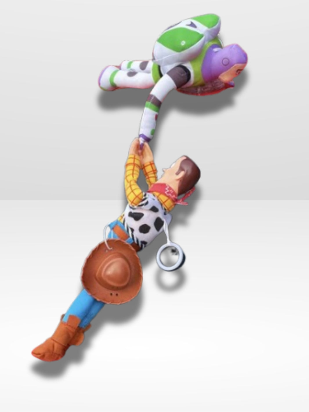 Jouet Peluche Disney Woody et Buzz à Accrocher pour Voiture